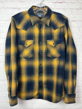 Iron Heart Yellow and Black Ombre Check Western Shirt